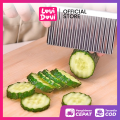Pisau Kentang Potato Cips/ Pisau Ulir Bergelombang/Cutter Pisau Zigzag Gerigi Kentang Gagang Kayu. 