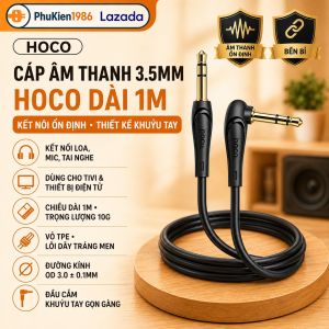 Cáp kết nối Audio 3.5mm cho âm thanh cho các thiết bị điện tử.