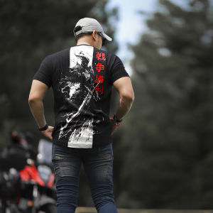 COD Baju Kaos Pria Racing Premium Motor Otomotif Tulisan Samurai Jepang gratis ongkir kaosbos