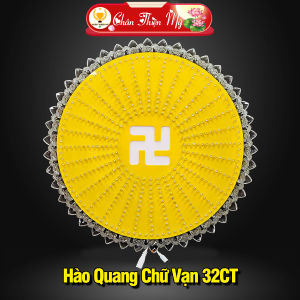 Hào Quang Pha Lê Có LED Nhiều Màu Cao Cấp CHÂN THIỆN MỸ Trang Trí Tượng Phật Đồ Thờ Cúng