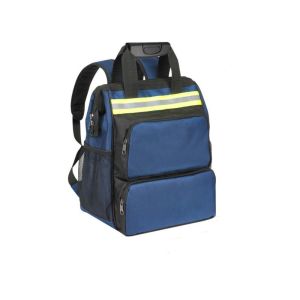 DECALI กระเป๋าหลายช่อง ชุดเครื่องมือสะพายไหล่ ความจุมาก ผ้าอ๊อกซ์ฟอร์ด กระเป๋าเป้สะพายหลังเครื่องมือ แบบพกพาได้ ทนต่อการสึกหรอ กระเป๋าเครื่องมือช่างไฟฟ้า อุปกรณ์สำหรับช่างไฟฟ้า