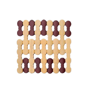 Alas Piring Bamboo Tahan Panas Bulat & Kotak 15.5cm x 14.2cm & 12.5cm Tatakan Meja Makan