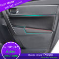 Door Armrest panel cover for Toyota corolla Altis 2014 2015 2016 2017 2018 G11 Modified leather Door siding Leather  cover Trim Car Accessories. 