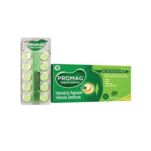 PROMAG TABLET STRIP/TABLET KUNYAH/ UNTUK MENGOBATI KELEBIHAN ASAM LAMBUNG/ MAGH