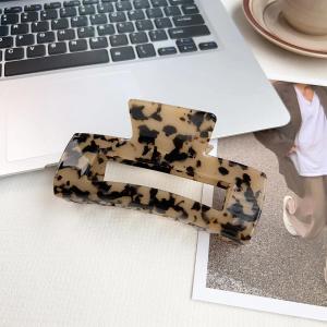 DuoShang 13CM Vuông quá khổ Acrylic Kẹp tóc Cổ điển Ngọt ngào Kẹp Tóc Càng Cua Kẹp tóc cua cho phụ nữ Cô gái Mũ đội đầu Phụ kiện tóc2026