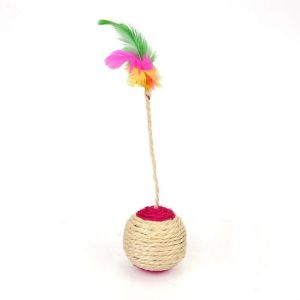 LUCKY CLAW Rotatable Catch Playing Training Sisal Cat Interactive Toys Molar Ball Chew Ball Cat Scratching Ball Cat Balls