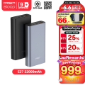 [6.6 ลุ้นรับฟรี] Eloop E37 แบตสำรอง ชาร์จเร็ว 22000 mAh QC 3.0 PD 18W Quick Charger Power Bank มาตรฐานมอก. เพาเวอร์แบงค์ พาเวอร์แบงค์ พาวเวอร์แบงค์ PowerBank Type C Outp. 