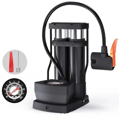 Bơm xe máy xe đạp nhỏ gọn đầu van đa năng Bơm Xe Đạp Áp Suất Cao FO