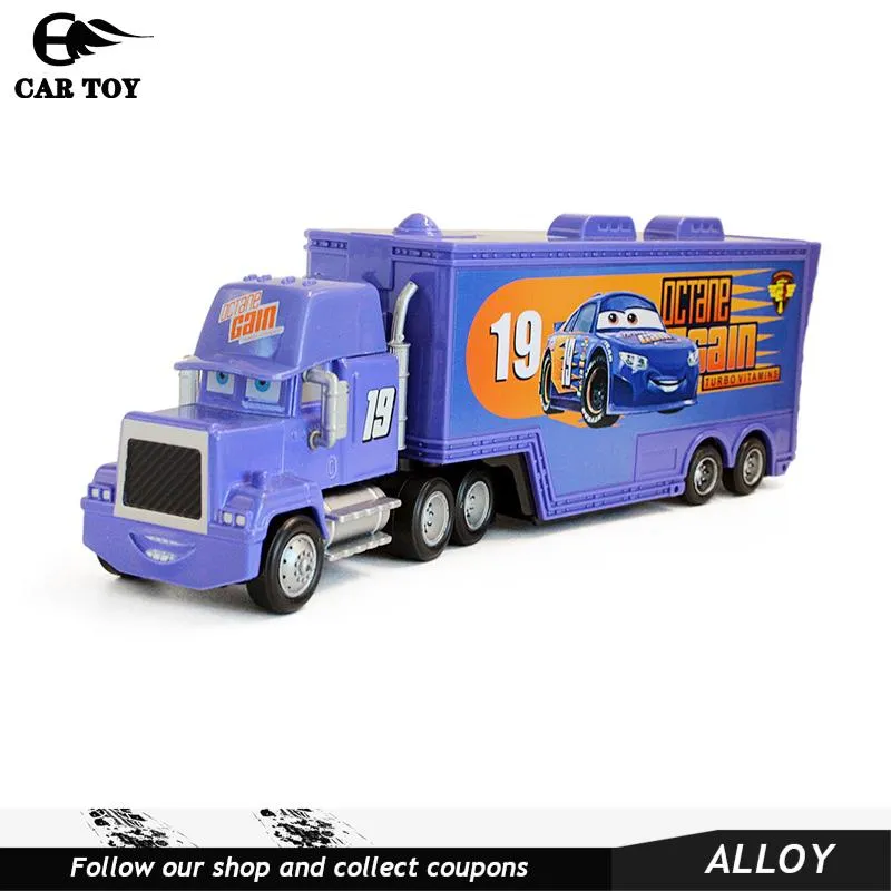 Mack Truck Uncle Diecast Toy Vehicle Set - Blue Metal & Plastic Construction Truck