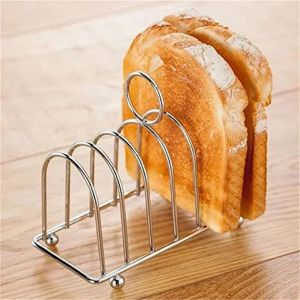 CILL Stainless Steel Bread Rack Loop Carry Handle 6 Slots Cooling Cooling Holder Dish Rack Durable Slices Toast Rack Restaurant