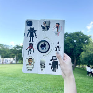 Chanks Skibidi Toilet เครื่องหนัง air7 2025 11 Air6 pro11 2024 เคส for ipad gen11 10 2022 air4 5 10.9 gen 9 8 7 10.2 case การหมุน 360