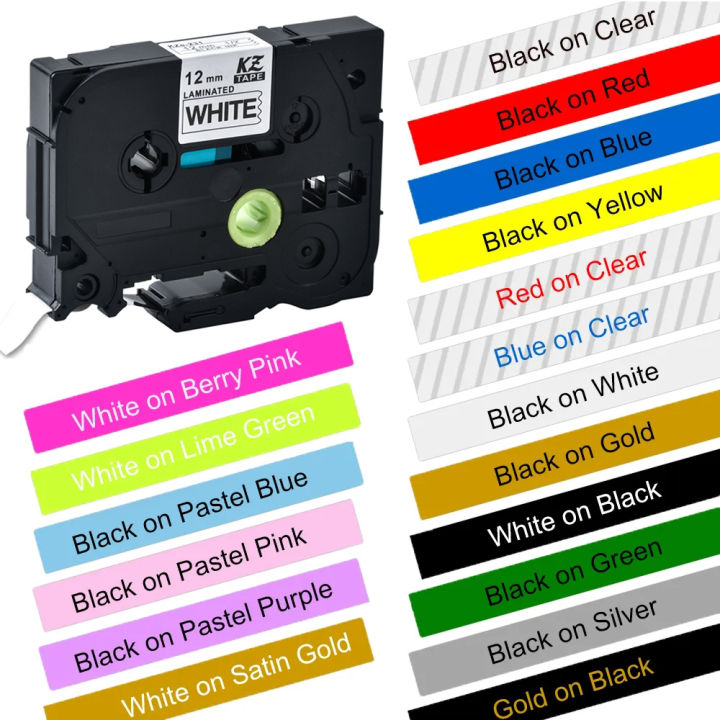 Multicolor Compatible Brother Tape PTouch TZe Tape 12mm TZe231 TZe131