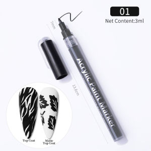 Nail Art Graffiti Pen Black White Red Color UV Gel Polish Design Dot Painting Detailing Pen Brushes DIY Nail Art Adorn Tools