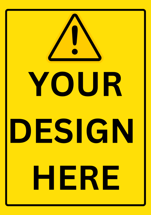 Customize Design Signage Warning V 8 X 10 Inches Laminated Signage Pvc Signages Waterproof 3022