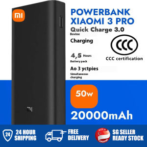 【CCC Certification】Xiaomi Powerbank 50W Powerbank PB200SZM 20000mAh Chargeable USB Type C & USB A 3 Output Fast Charge