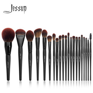 Jessup Makeup Brushes Set 3-21pcs Premium Synthetic Big Powder Foundation Concealer Eyeshadow Eyeliner Spoolie Wooden T2712026