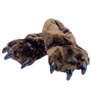 Cute Dinosaur Claw Plush Slippers Cartoon Animal Onesie Warm Monster House Shoes
