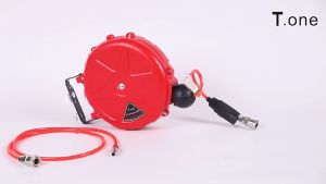 Portable PU Hoses Reel with Auto Locking Feature Garage Hoses Reel for Enhances Work Efficiency in Various Environments