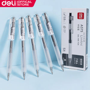 Deli A575 Zhensmooth student press gel pen 0.5mm smooth 1pc Black