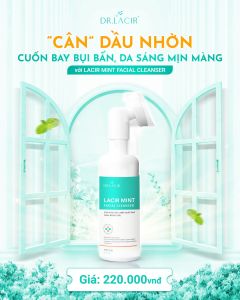 Sữa Rửa Mặt Dịu Nhẹ Dr Lacir  Dành Cho Da Nhạy Cảm 150ml - Đầu cọ sillicon sạch gấp 10 lần