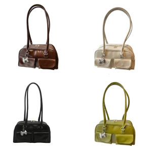 กระเป๋าถือกระเป๋าหนัง PU สะพายไหล่ของผู้หญิงกระเป๋ามือจับด้านบนความจุขนาดใหญ่สำหรับมืออาชีพและนักศึกษาวิทยาลัย