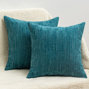 30x50cm/40x40cm/45x45cm Soft Textured Throw Pillow Covers Chenille Accent Striped Cushion Cases for Couch Sofa Bed Living Room Decor