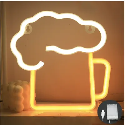 พร้อมส่ง ไฟนีออนแต่งห้อง ไฟนีออน LED ป้ายไฟนีออน ไฟติดผนังในห้องนอน ใช้ได้ทั้งถ่านและ USB