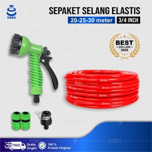 Paket Selang Fleksibel 20-30 Meter 3/4 Cuci Mobil/Motor COD
