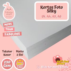 (ISI 10) Kertas Foto Inkjet Silky Doff 230 gsm A4 A5 A6