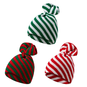 Christmas Baby Hat With Sugary Candy Theme Comfortable Acrylic Substance Multiple Color Preferences For Winter Festivities Family Photos