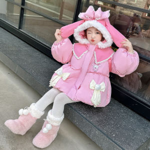 Christmas gifts Halloween Kawaii Melody Winter Girls Lolita Warm Jacket Kuromi Kids Sanrio Anime Cartoon Outdoors Thicke Coat Sweet Cotton-Padded Clothes