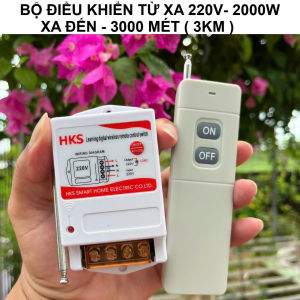 Bộ Điều Khiển Từ Xa 220V Cho Máy Bơm Đèn – Tầm Xa 1–5KM Chịu Tải 40A 3000W Loại Xịn
