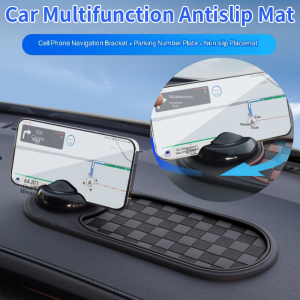 Car Multifunction Antislip Mat Storage 360 Rotating Car Anti-Slip Storage Rack With Number Plate Car Interior Organizer汽车多功能防滑垫