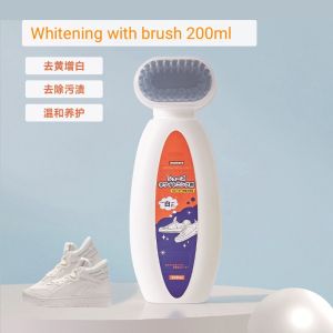 Bilibala Mart Japan Imakara White Shoes Cleaner with Brush 200ml And Imakara White Shoe Whitening Solution with Brush 200ml