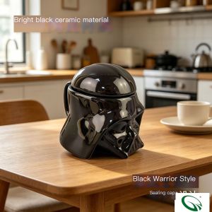 Star Wars Mug with Lid Darth Vader Stormtrooper Mandalorian Coffee Cup