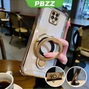 Ốp lưng PBZZ cho điện thoại Redmi NOTE 9S Redmi NOTE 9 PRO chất liệu silicon mềm chống sốc thiết kế mới kiểu dáng đẹp có túi khí trong suốt màu hồng dễ thương kèm giá đỡ phù hợp cho các bạn nữ mã sản phẩm SJUZJ02.