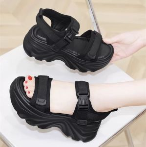 [Free Shipping] Korean-Style Dad Sandals For Women 2026 Summer New Model Versatile With Skirts Platform Thick-Soled Height-Increasing Soft-Soled Casual Beach Sandals