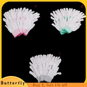 Butterfly ถุงมืออิเล็กทรอนิกส์ทำงานอิเล็กทรอนิกส์ป้องกันไฟฟ้าสถิตย์นิ้วเคลือบฝ่ามือ5คู่