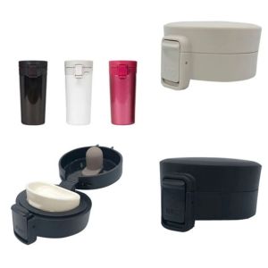 FLOW TOP Double Coffee Mug Cover Stainless Steel Leak-Proof Mug Cover Flask Cover Reusable Thermos Cover Mugs