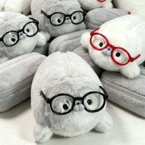 Cute Seal Plush Pen Bag Large Capacity Pencil Case Cute Cartoon Stationery Storage Bag Student Back To School Gift