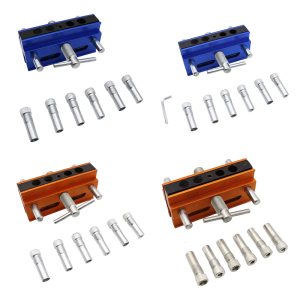Centering Doweling Jig 6 Drill Guides for Straight Holes Adjustable Metal Drilling Hole Kits for Wood Dowel Jig