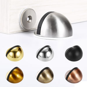 [Ready Stock] Non Punching Sticker Hidden Stainless Steel Rubber Door Stopper Door Holders Catch Floor Mounted Nail-free Door Stops