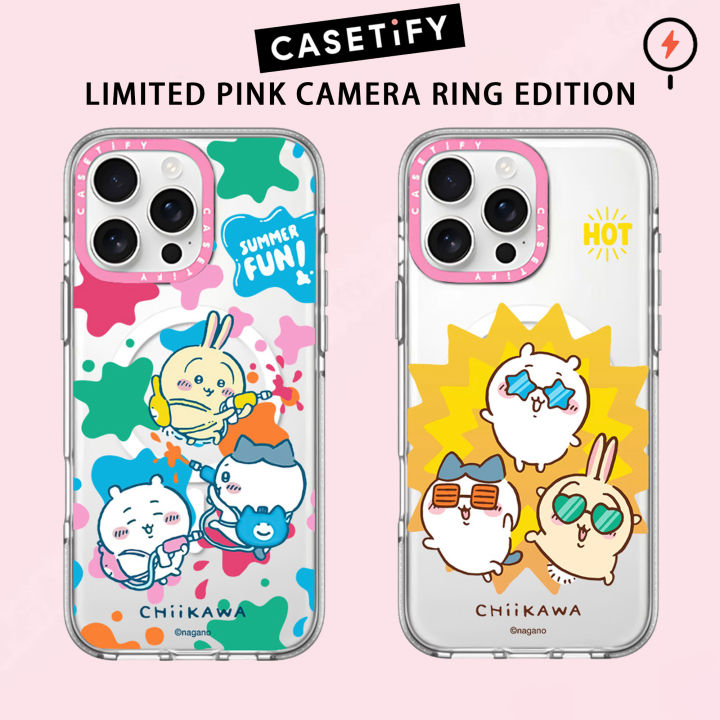 New CASETiFY Chiikawa Limited Pink Camera Ring Edition Crystal