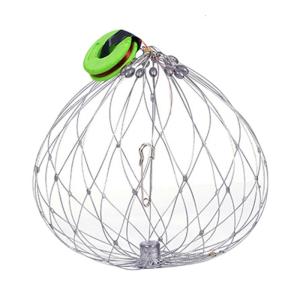 Auto Deploying Crabs Traps Cage Stainless Steel Adjustable Crabs Traps Crabs Fish Traps Net For Saltwater Fishing