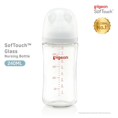 Pigeon SofTouch (GLASS) BPP Wide Neck Baby Feeding Bottle | Baby Nursing Bottle