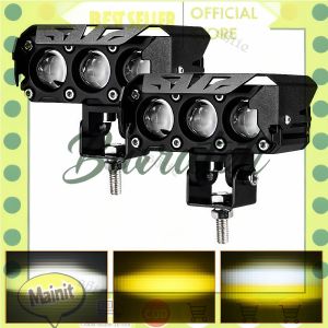 12V/24V Compatible LED Auxiliary Light – Waterproof Super Bright Dual Color for Vehicles Motorcycles and Off-Road