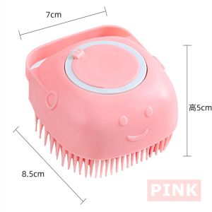 Pet grooming bath comb cat shampoo dispenser brush comb dog Bath Massage Bathroom Shower Brush for Dogs Cats