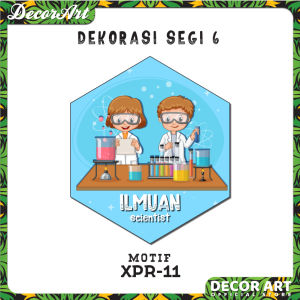 DecorArt - Dekorasi Hiasan Dinding Segi 6 Hexagonal Tema Mengenal Profesi untuk Kelas Sekolah (Kd. XPR)