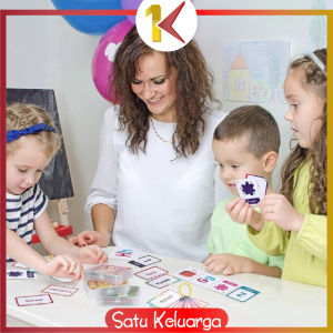 SK-M308 Flash Card Bahasa Inggris Mainan Edukasi Anak / Kartu Pintar Balita Belajar Abjad Buah Transportasi / English Early Education Card Kids Import