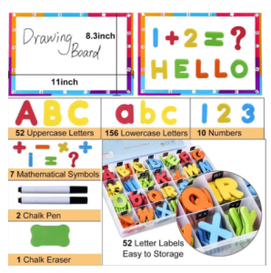 Montessori Magnetic Foam Letter Classroom Alphabets Set Math Magnet Board for Kids ABC Spelling Early Learning Toy Game Children English Mathematics Math English